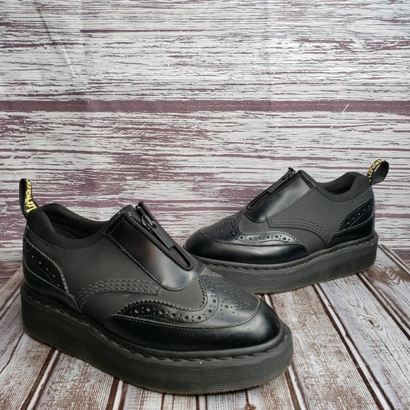 Dr Martens Resnik Platform Brogue Black 